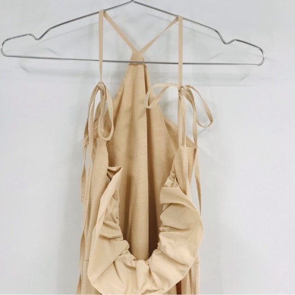 Zara Wide Leg Halter Top Jumpsuit Cropped Ankle Length an Size Small - Picture 8 of 9